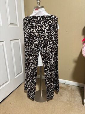 Popana Leopard Print Maxi Skirt in Black, Brown, Cream